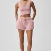 Bezszwowy top na ramiączkach z dzianiny typu pointelle – Vintage Pink