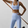 Airlift Legging z High-Waist, długość 7/8 – jasnoniebieski Provence