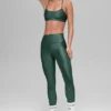 Airlift Legging z High-Waist, długość 7/8 – kolor zielony koniczyny