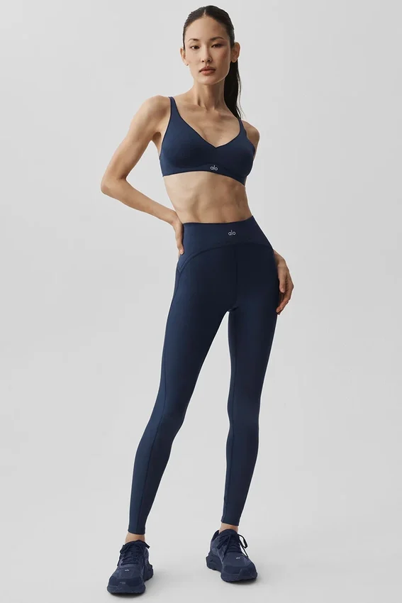 High-Waist Airlift Legging – granatowe