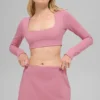 Biustonosz Alo Softsculpt Precision z długim rękawem – różowy Wild Rose