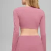 Biustonosz Alo Softsculpt Precision z długim rękawem – różowy Wild Rose