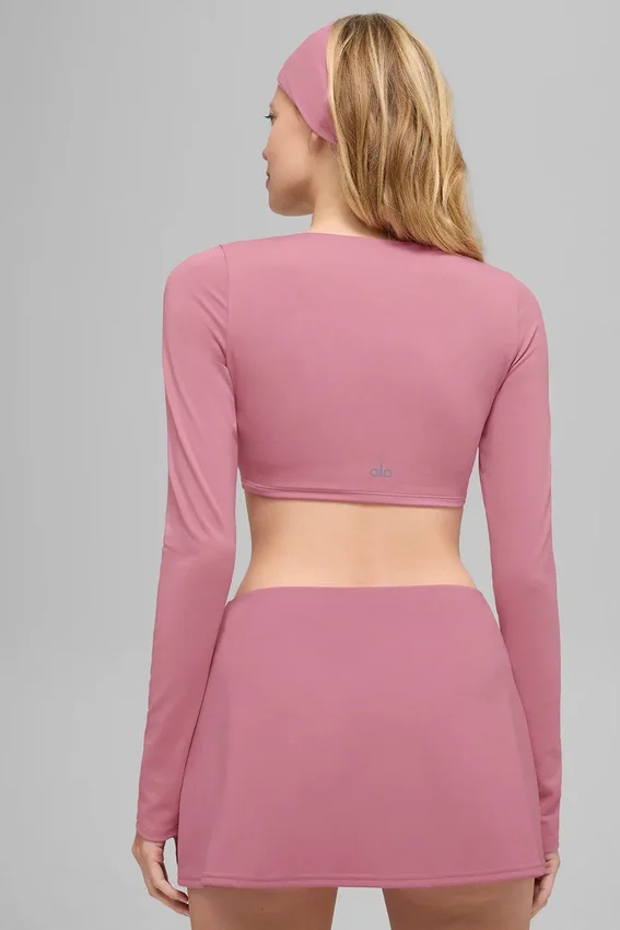 Biustonosz Alo Softsculpt Precision z długim rękawem – różowy Wild Rose