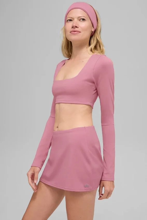 Biustonosz Alo Softsculpt Precision z długim rękawem – różowy Wild Rose