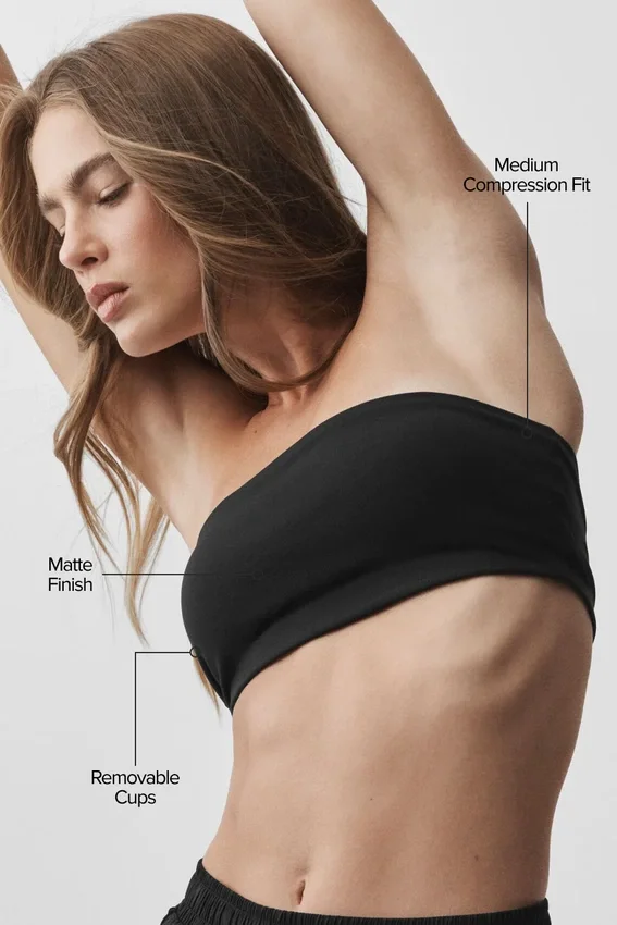 Biustonosz bandeau Airbrush – czarny