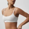 Biustonosz typu „sweater” Be Mine z dzianiny typu pointelle – półprzezroczysty biały