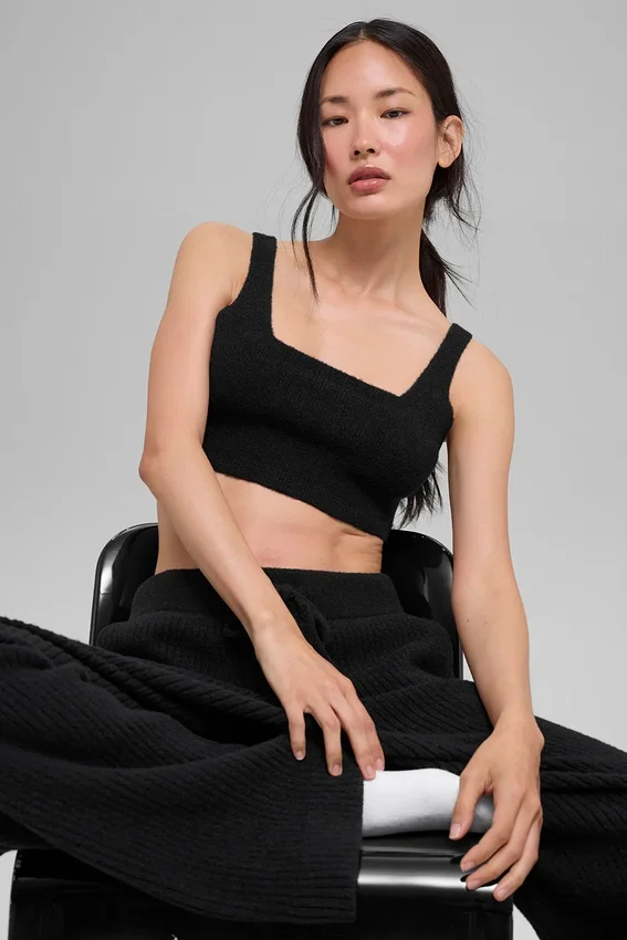 Biustonosz typu sweter „Snuggle up” – czarny