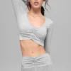 Biustonosz z długim rękawem Alosoft Intuition – Athletic Heather Grey
