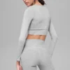 Biustonosz z długim rękawem Alosoft Intuition – Athletic Heather Grey
