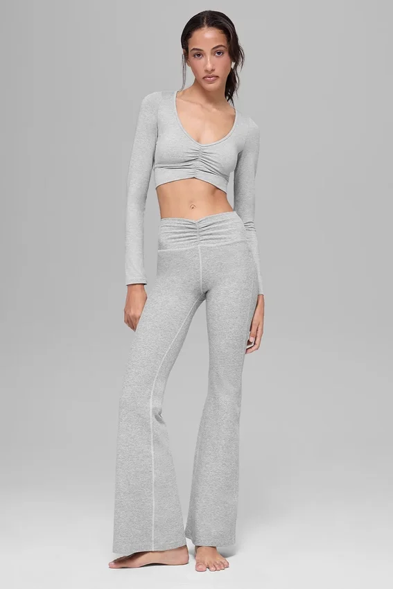 Biustonosz z długim rękawem Alosoft Intuition – Athletic Heather Grey