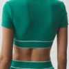 Biustonosz z krótkim rękawem Alo Softsculpt Amp It up – Emerald Isle