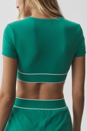 Biustonosz z krótkim rękawem Alo Softsculpt Amp It up – Emerald Isle