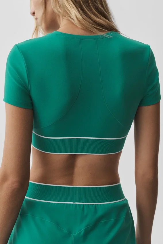 Biustonosz z krótkim rękawem Alo Softsculpt Amp It up – Emerald Isle