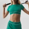 Biustonosz z krótkim rękawem Alo Softsculpt Amp It up – Emerald Isle
