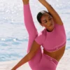 Biustonosz z krótkim rękawem Alo Softsculpt Amp It up – Paradise Pink