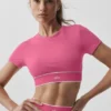 Biustonosz z krótkim rękawem Alo Softsculpt Amp It up – Paradise Pink
