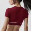 Biustonosz z krótkim rękawem Alo Softsculpt Amp It up – Summer Romance Red