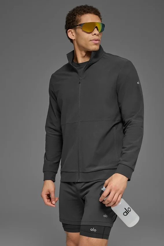 Bluza Conquer Max z golfem i zamkiem na całej długości – Anthracite
