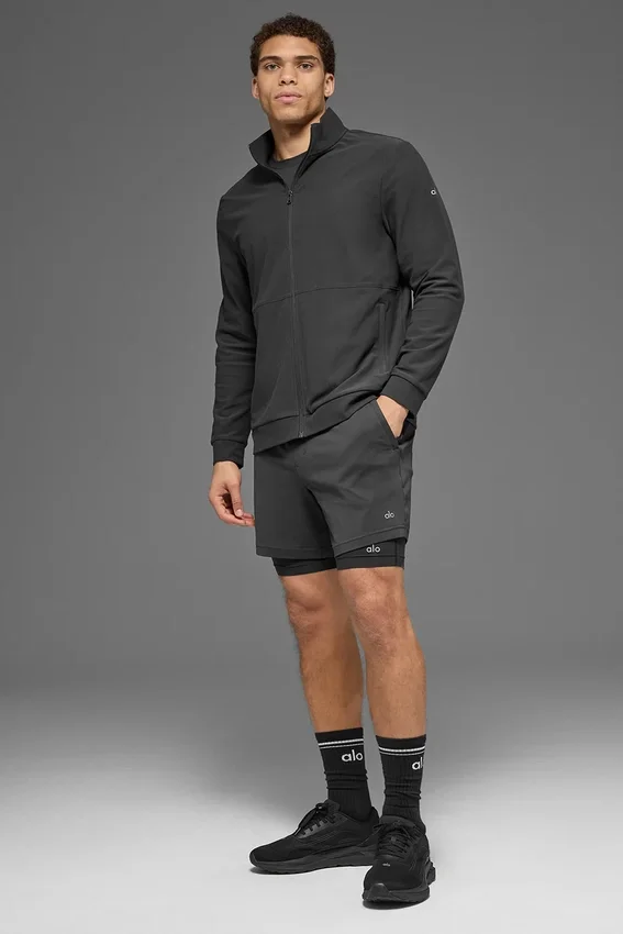 Bluza Conquer Max z golfem i zamkiem na całej długości – Anthracite