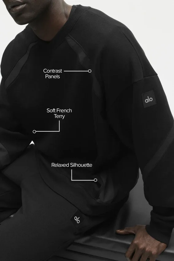 Bluza Field z okrągłym dekoltem – czarna