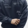 Bluza Field z okrągłym dekoltem – granatowa