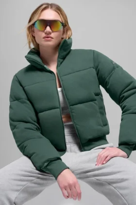 Bluza puchowa – zielona koniczyna