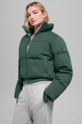 Bluza puchowa – zielona koniczyna