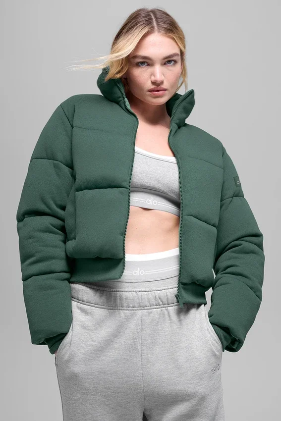 Bluza puchowa – zielona koniczyna
