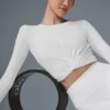 Bluza z długim rękawem Cover – biała