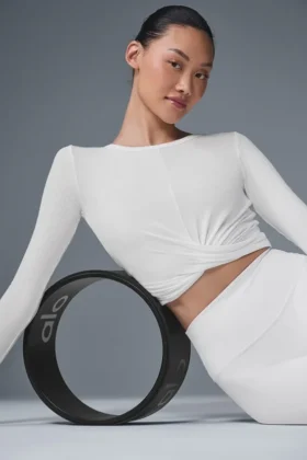 Bluza z długim rękawem Cover – biała