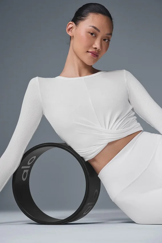 Bluza z długim rękawem Cover – biała