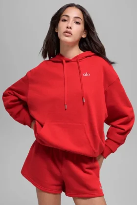 Bluza z kapturem Accolade – jaskrawoczerwona