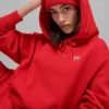 Bluza z kapturem Accolade – jaskrawoczerwona