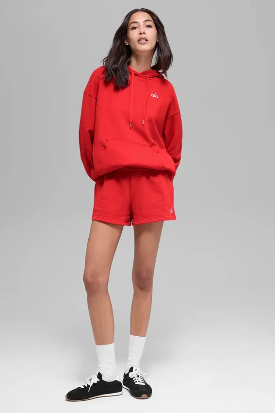 Bluza z kapturem Accolade – jaskrawoczerwona