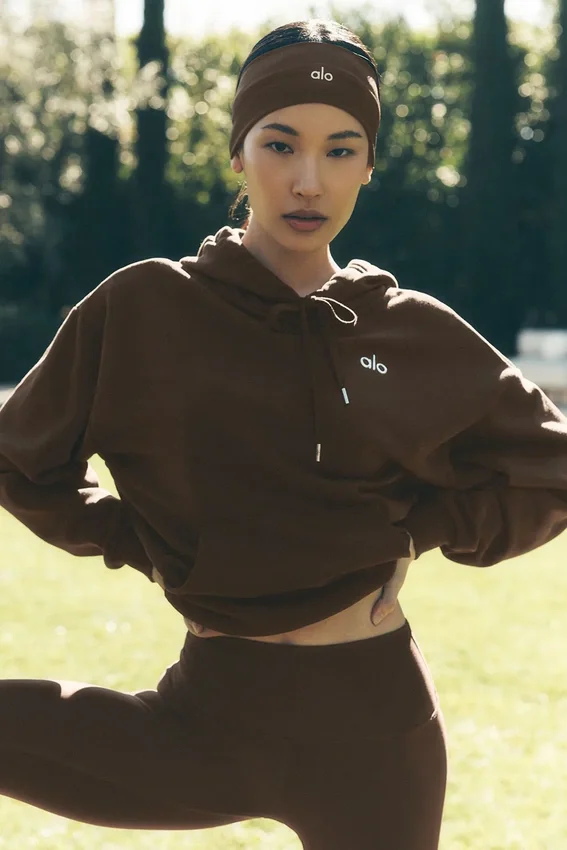 Bluza z kapturem Accolade – kolor espresso