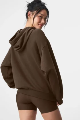 Bluza z kapturem Accolade – kolor espresso