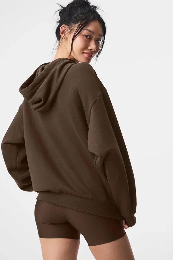 Bluza z kapturem Accolade – kolor espresso