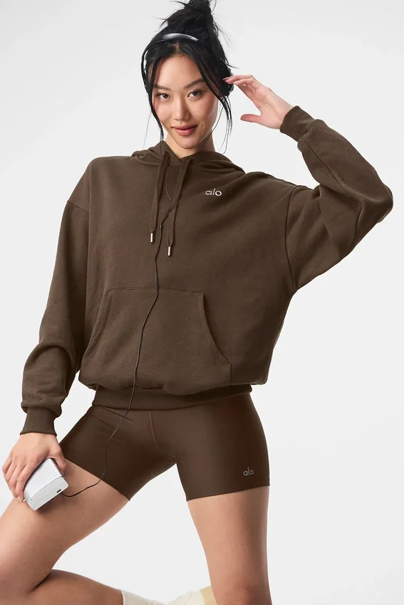Bluza z kapturem Accolade – kolor espresso