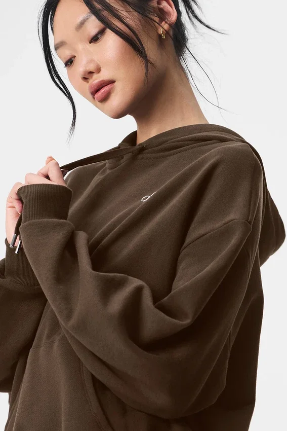 Bluza z kapturem Accolade – kolor espresso