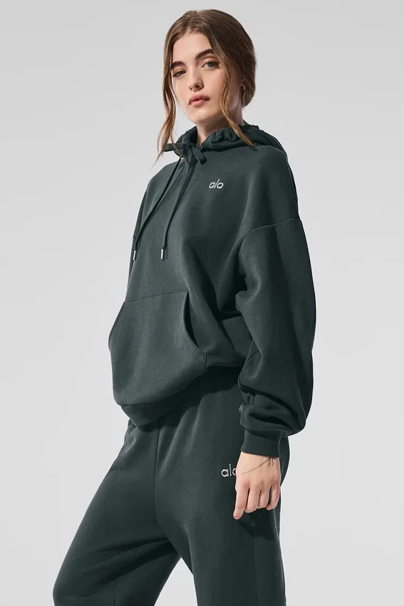 Bluza z kapturem Accolade – zielony antracytowy