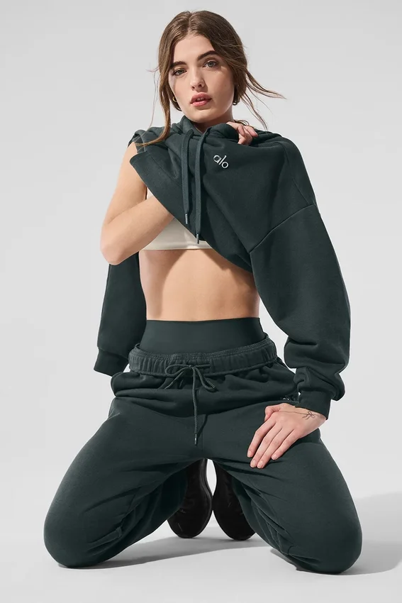 Bluza z kapturem Accolade – zielony antracytowy
