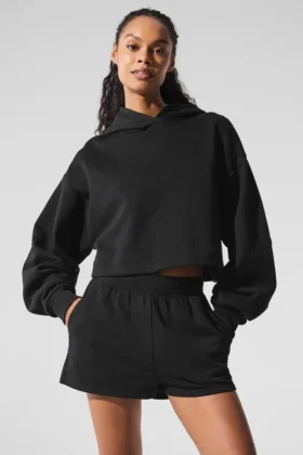 Bluza z kapturem Bae – czarna