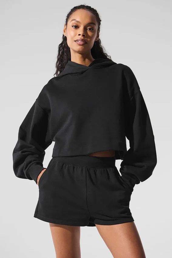 Bluza z kapturem Bae – czarna