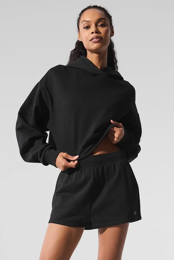Bluza z kapturem Bae – czarna