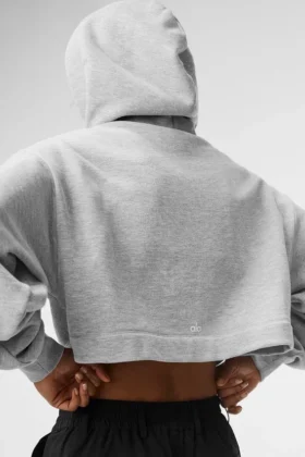 Bluza z kapturem Bae – kolor szary melanżowy
