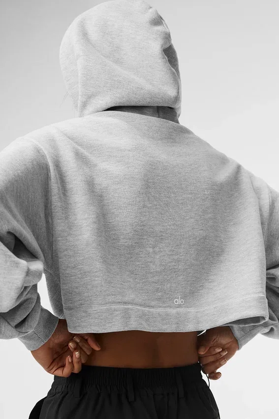 Bluza z kapturem Bae – kolor szary melanżowy