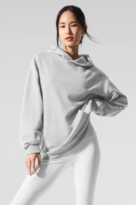 Bluza z kapturem Chill – szary sportowy melanż