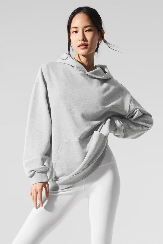 Bluza z kapturem Chill – szary sportowy melanż