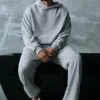 Bluza z kapturem Chill – szary sportowy melanż