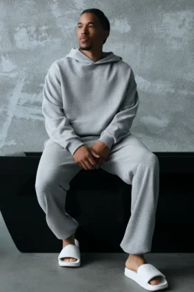 Bluza z kapturem Chill – szary sportowy melanż